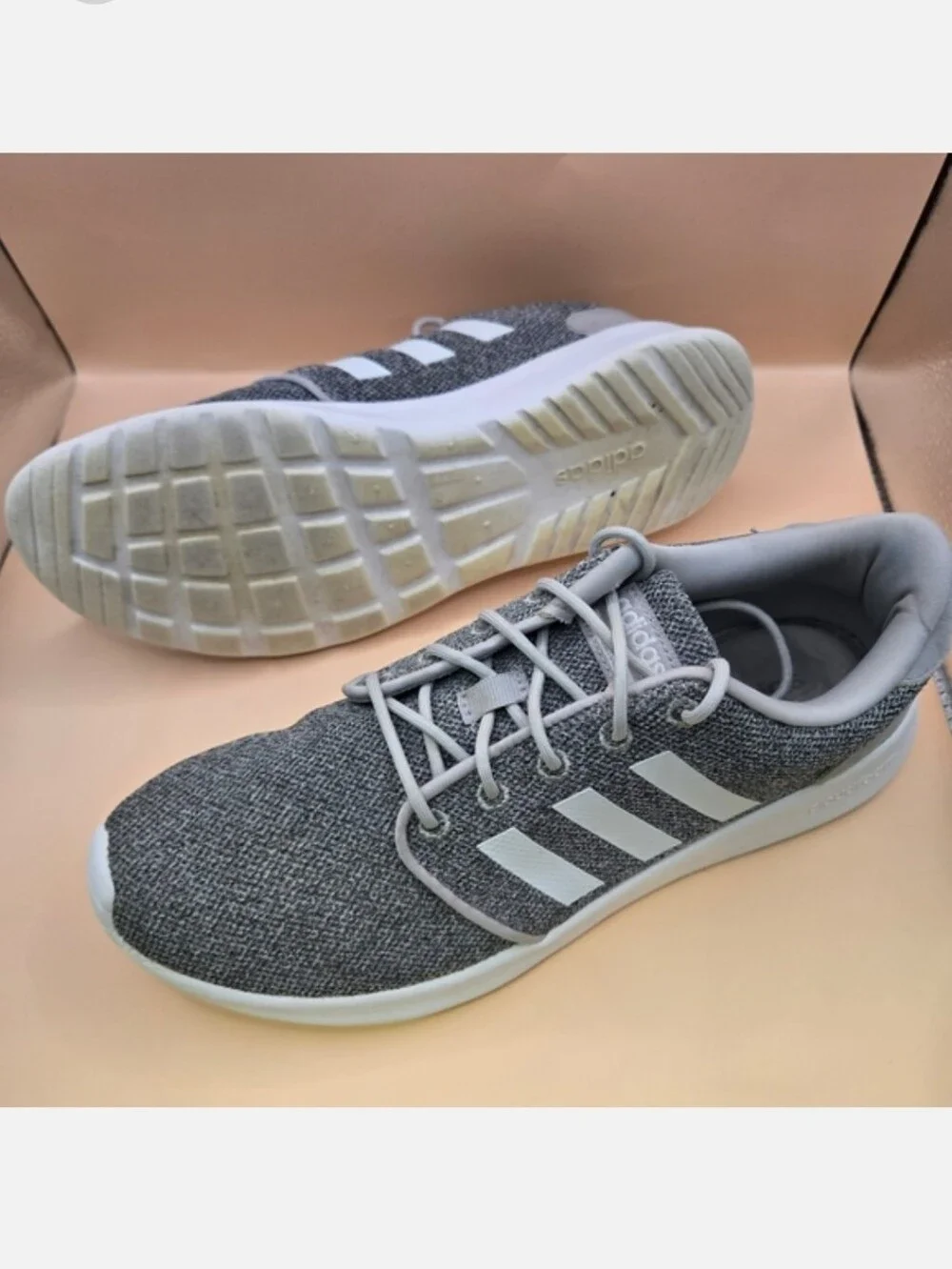 Adidas Lite Racer Women's Grey Athletic Sneakers Size 9